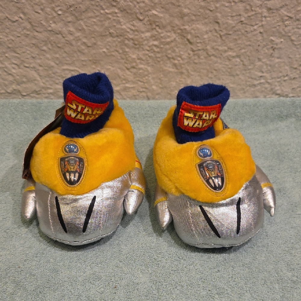 Star Wars Yellow and Silver Baby Booties